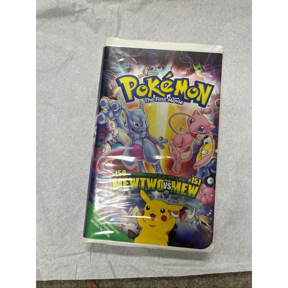 Pokémon The First Movie VHS – Mewtwo vs Mew – Original Tape w/ Case